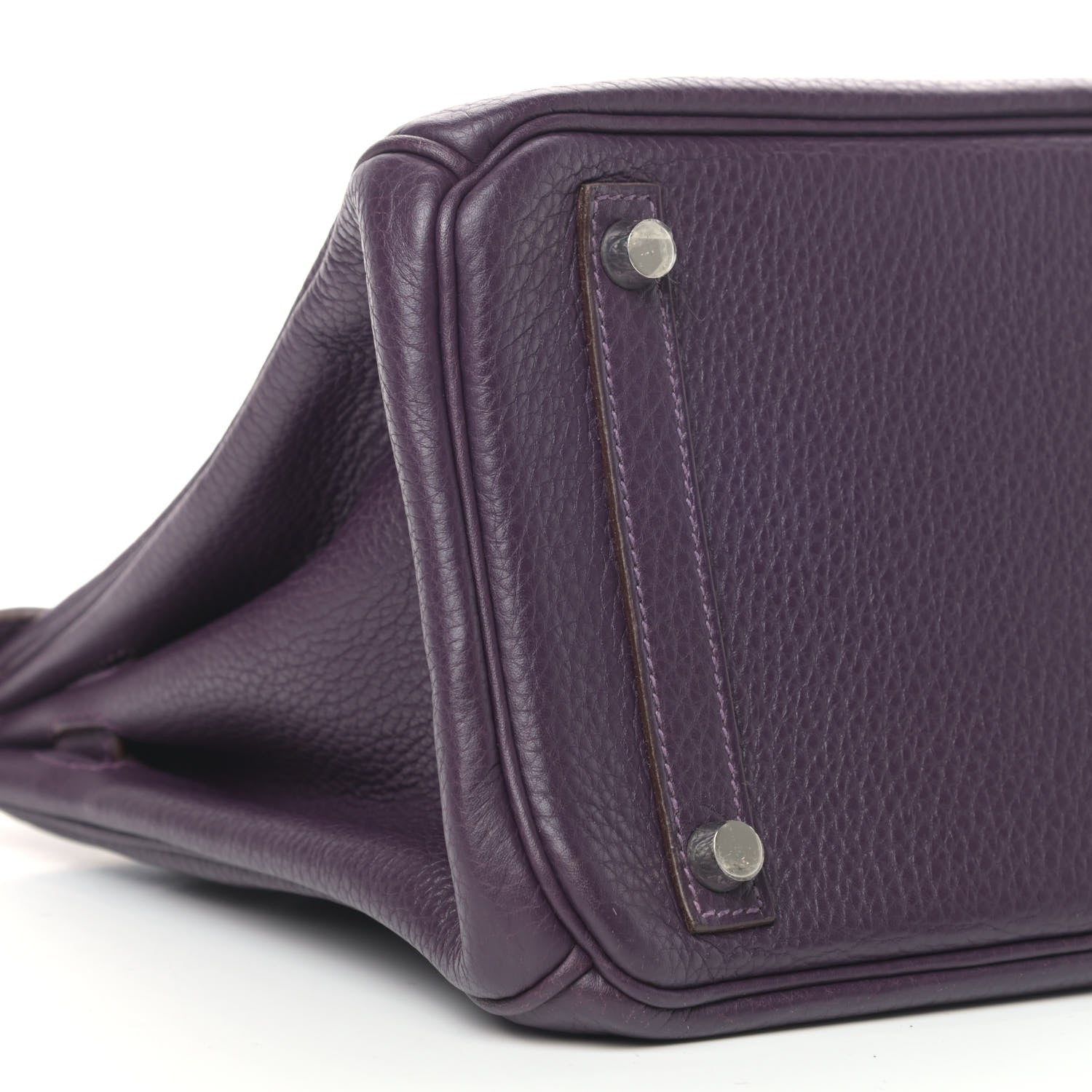 Hermes Taurillon Clemence Birkin 30 Raisin 8 of 9