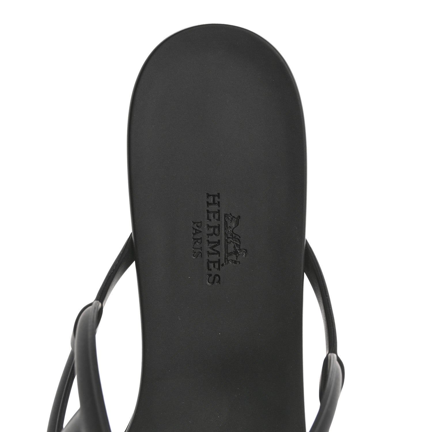 Hermes Rubber Womens Egerie Sandals 41 Black 7 of 9