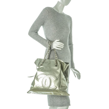 Chanel Patent Crystal Strass Bonbons Tote Silver 2 of 7