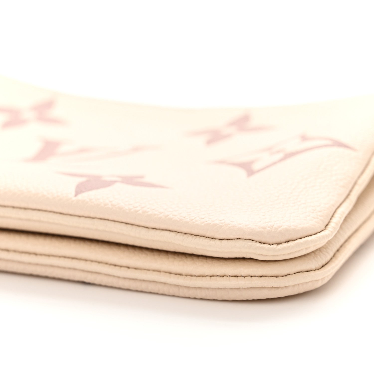 Louis Vuitton Empreinte Monogram Giant Double Zip Pochette Creme Bois de Rose 10 of 11