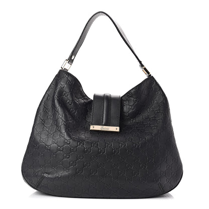 Gucci Guccissima Large New Ladies Web Hobo Black 1 of 10