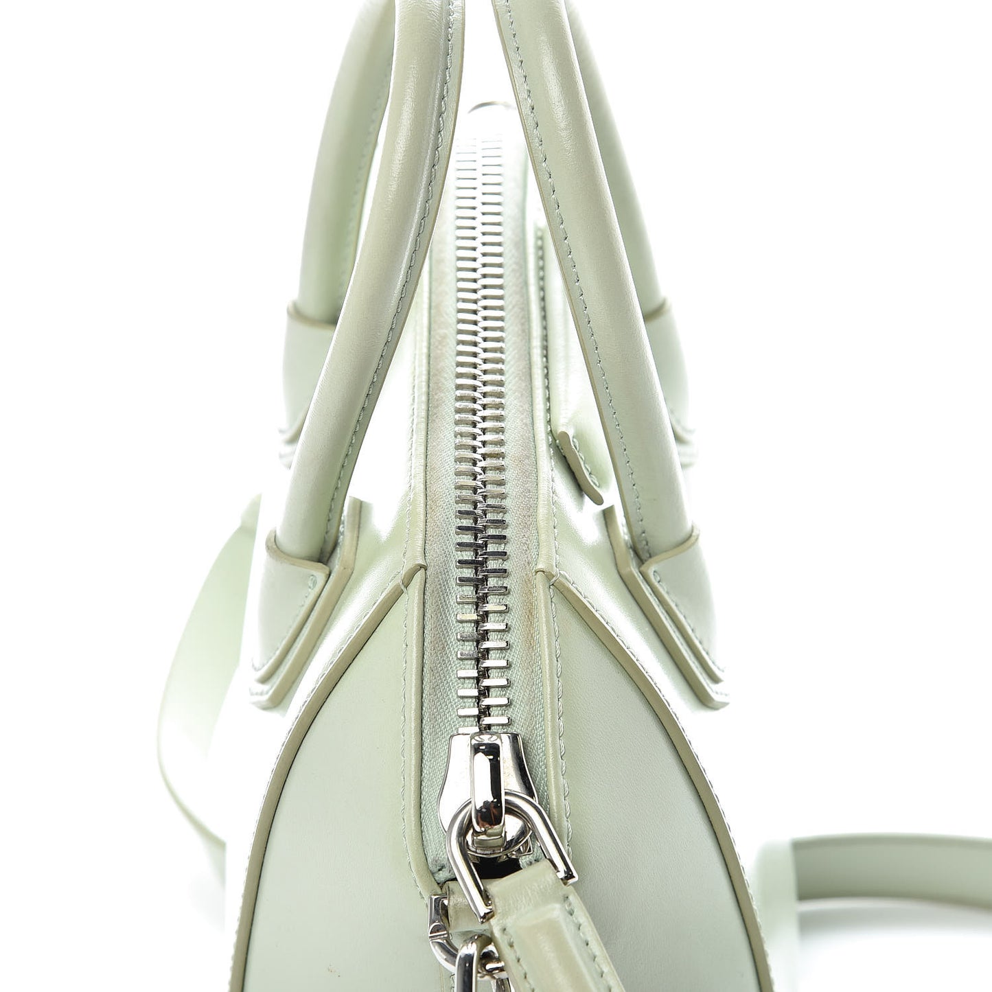 Shiny Lord Calfskin Mini Antigona Aqua Green