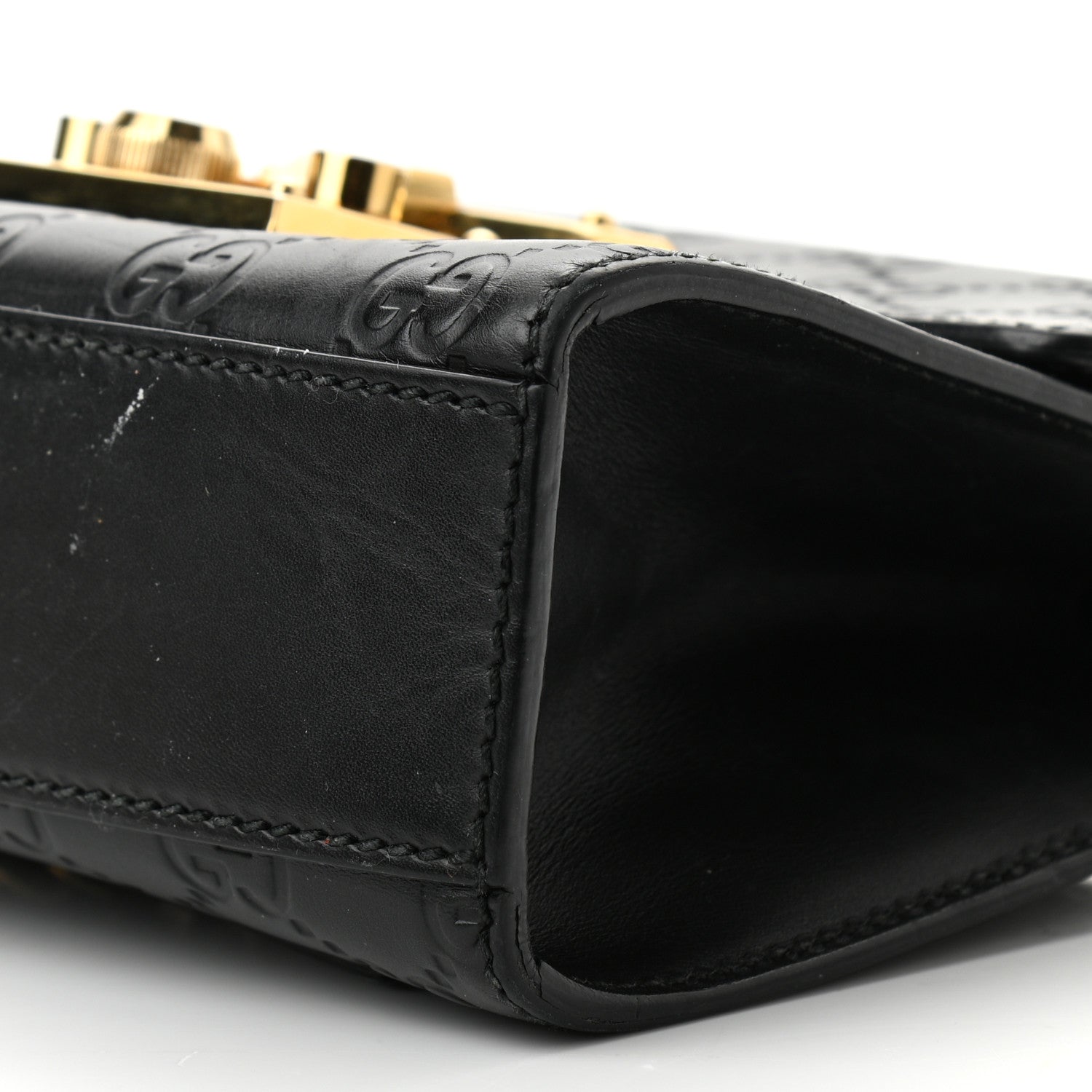 Gucci Guccissima Small Padlock Shoulder Bag Black 10 of 10