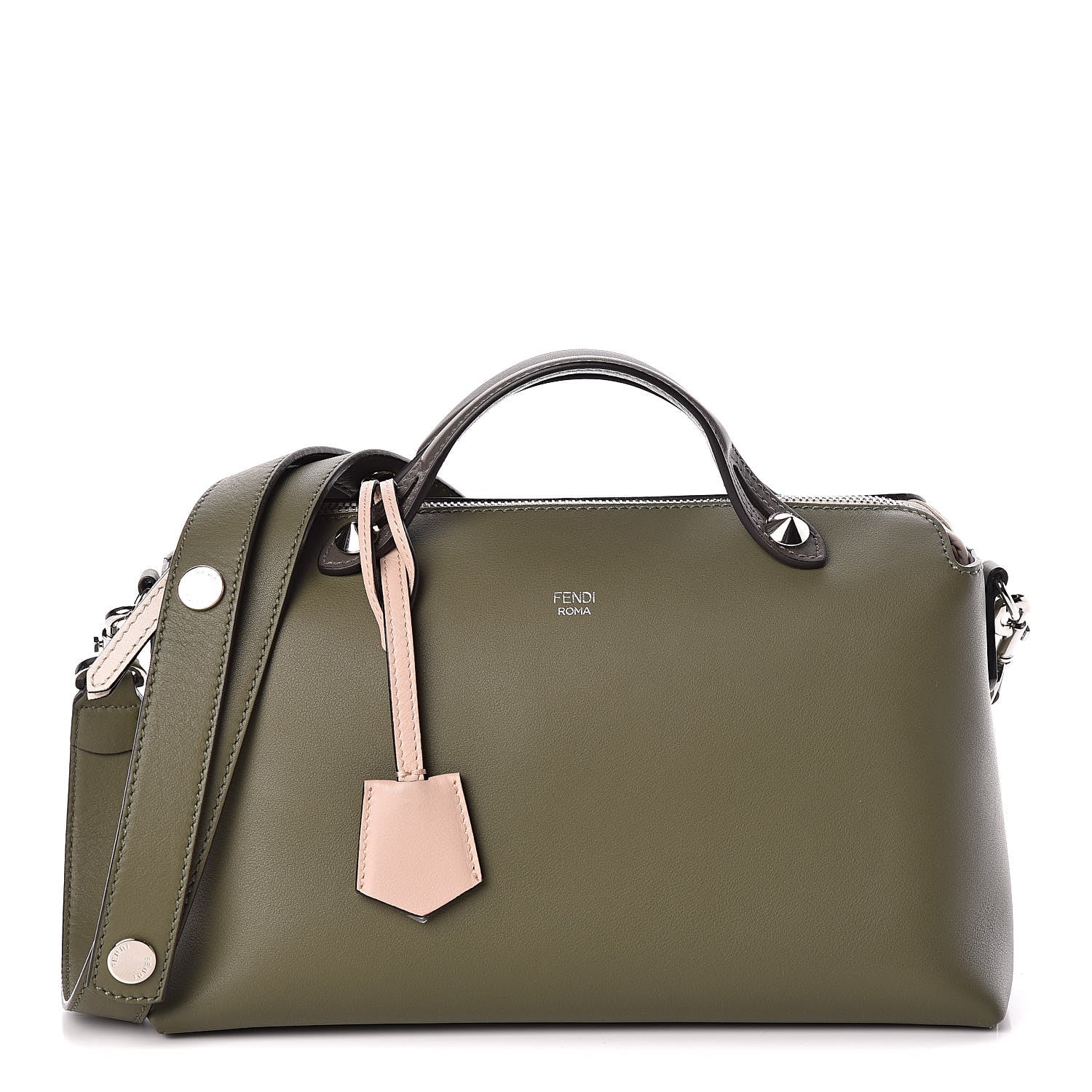 Fendi Vitello Dolce 4 Color Medium By The Way Boston Bag Equatore Plaster Multicolor 1 of 9