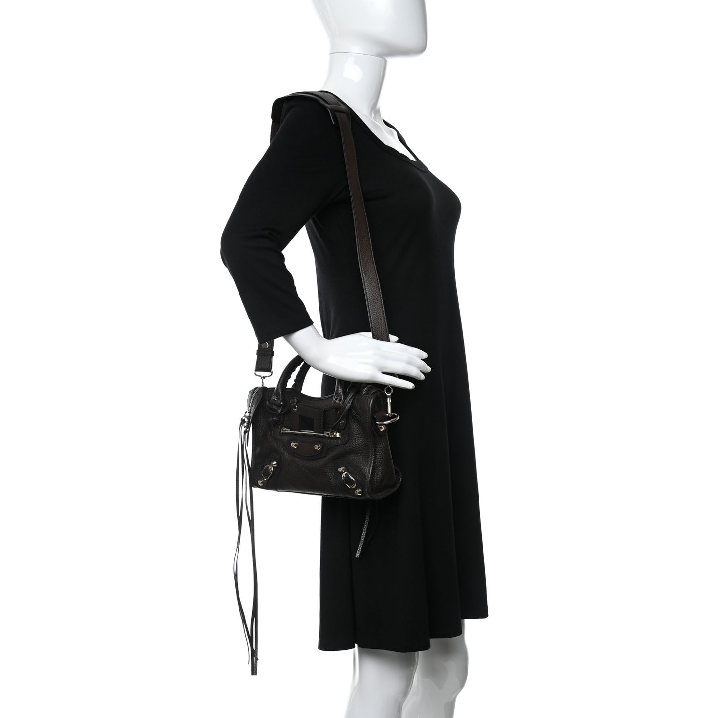 Vibrato Calfskin Classic Silver Hardware Mini City Marron