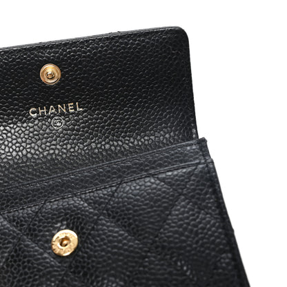 Chanel Caviar Quilted Flap Card Holder Wallet Black 6 of 8