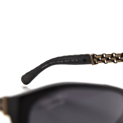 Chanel Lambskin Quilted Reissue Polarized Sunglasses 5327-Q Black 8 of 10