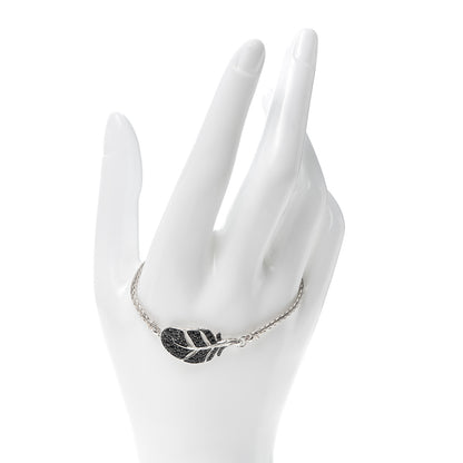 John Hardy Sterling Silver Black Sapphire Leaf Chain Bracelet 2 of 5