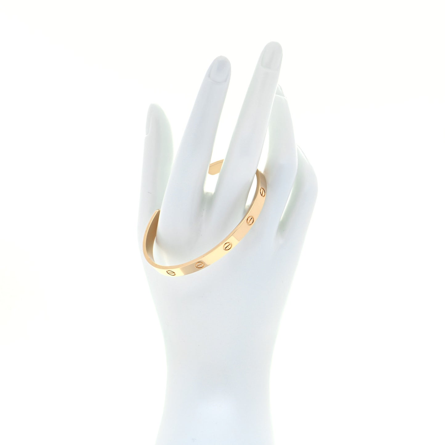 18K Yellow Gold LOVE Cuff Bracelet 19