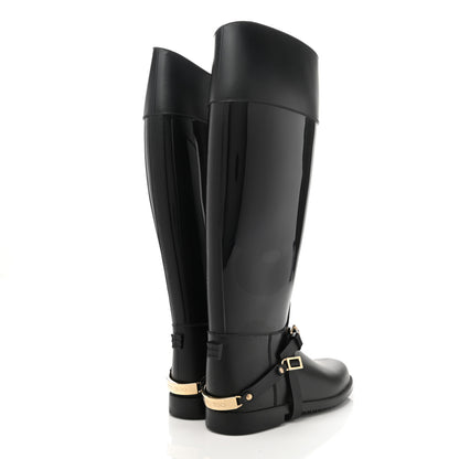 Jimmy Choo PVC Rubber Cheshire Rain Boots 38 Black 4 of 7