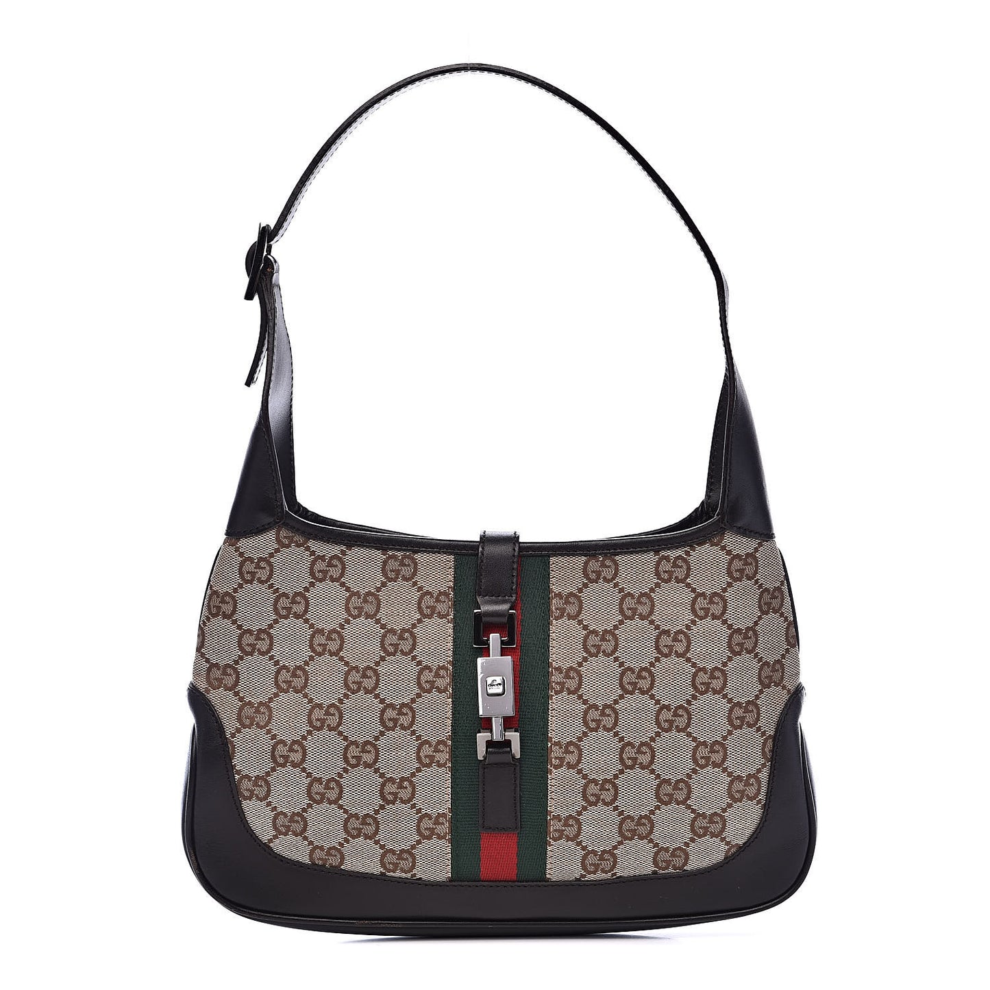 Monogram Web Small Jackie O Hobo Dark Brown