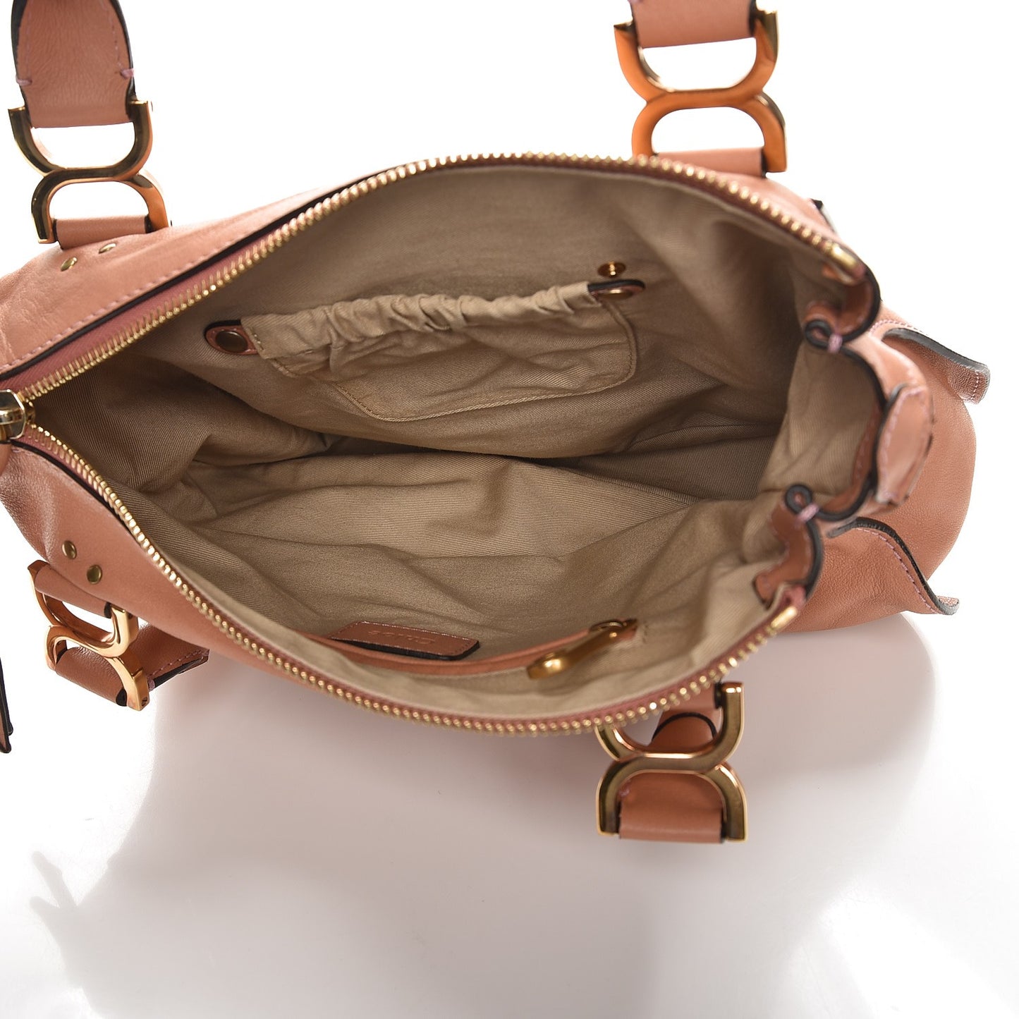 Calfskin Small Marcie Satchel Pink