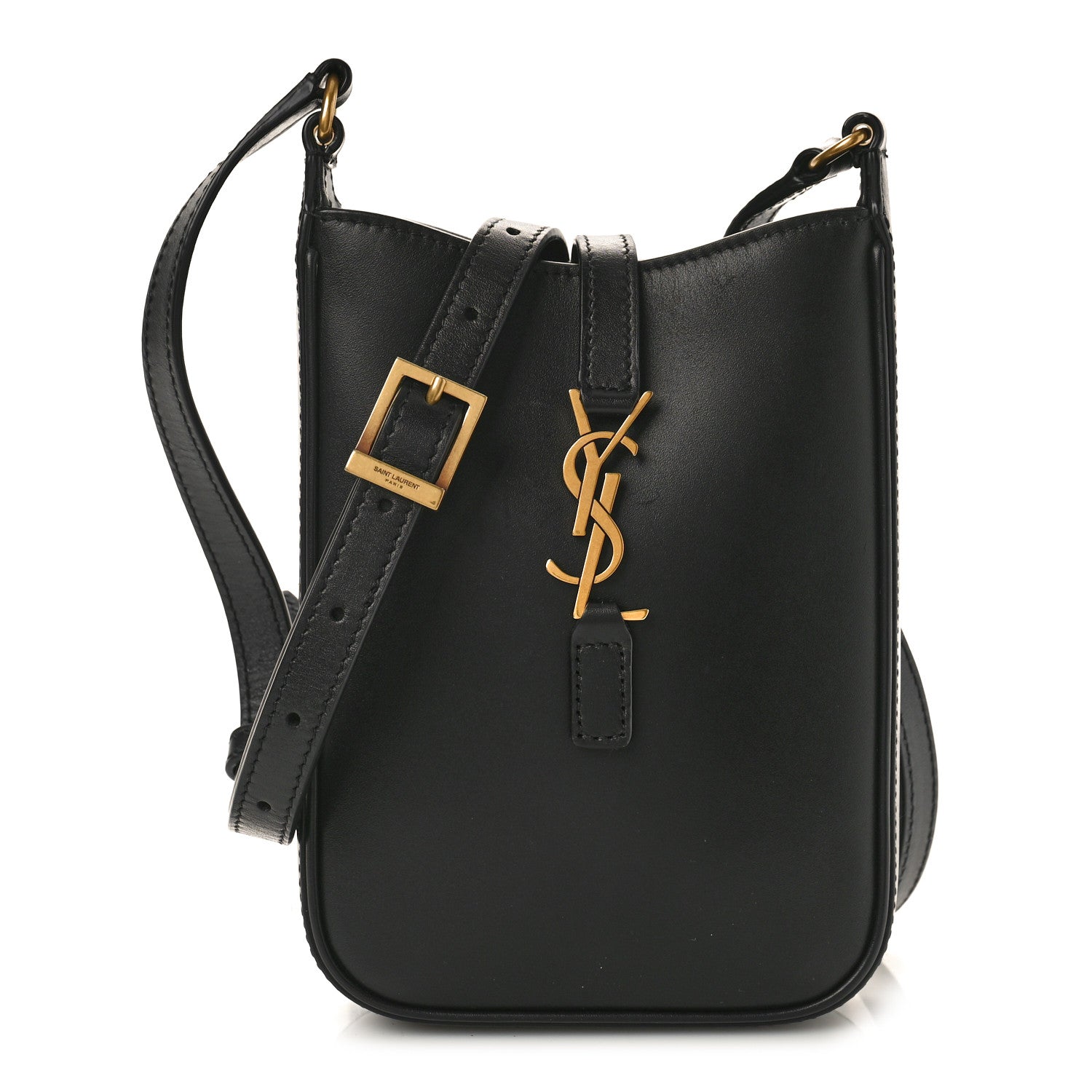 Saint Laurent Smooth Calfskin Mini Le 5 A 7 Vertical Hobo Black 1 of 10