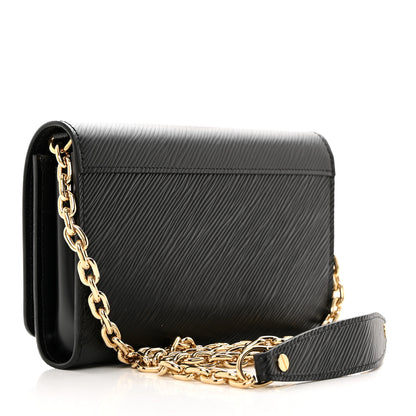 Louis Vuitton Epi Sequin Night Bird Twist Chain Wallet Black 2 of 10