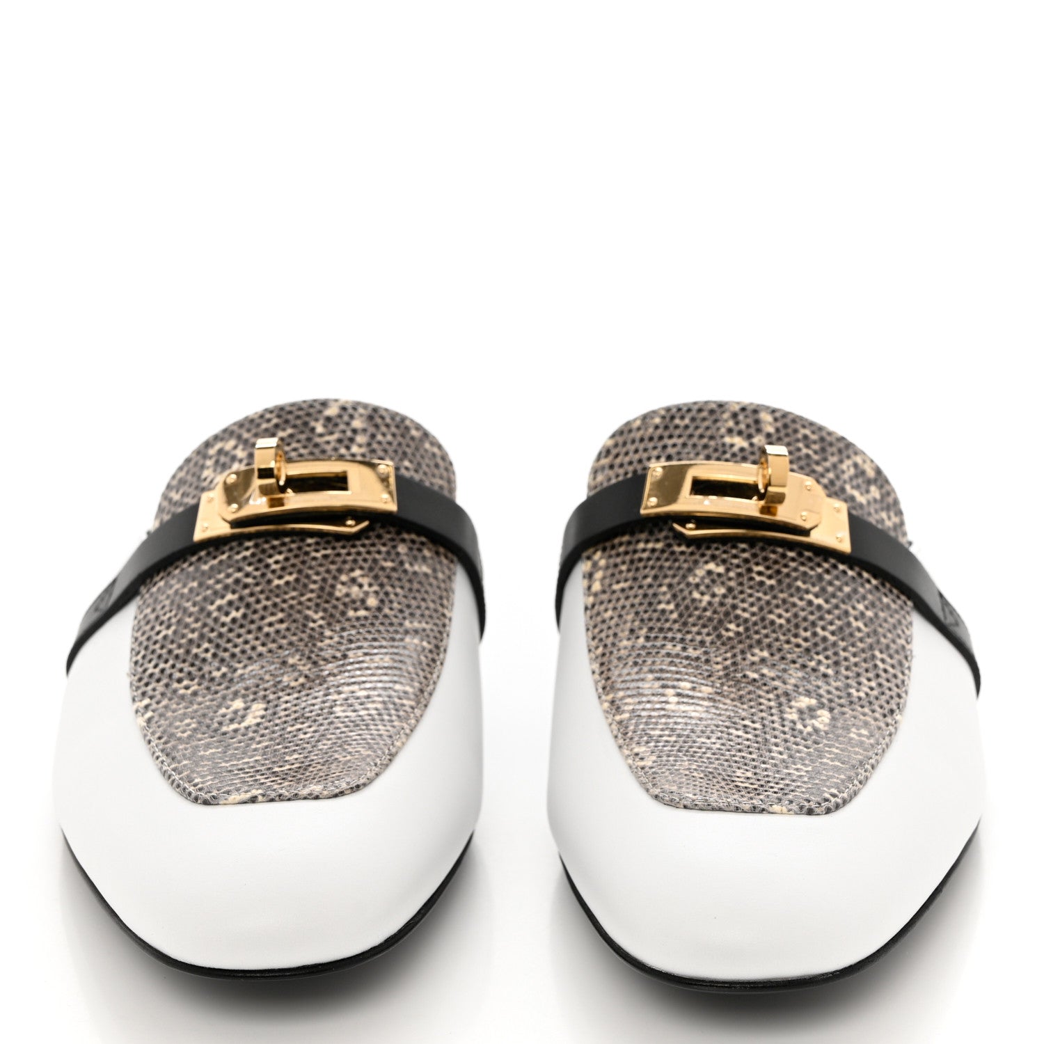 Hermes Lizard Calfskin Oz Mules 37.5 Ombre 2 of 9