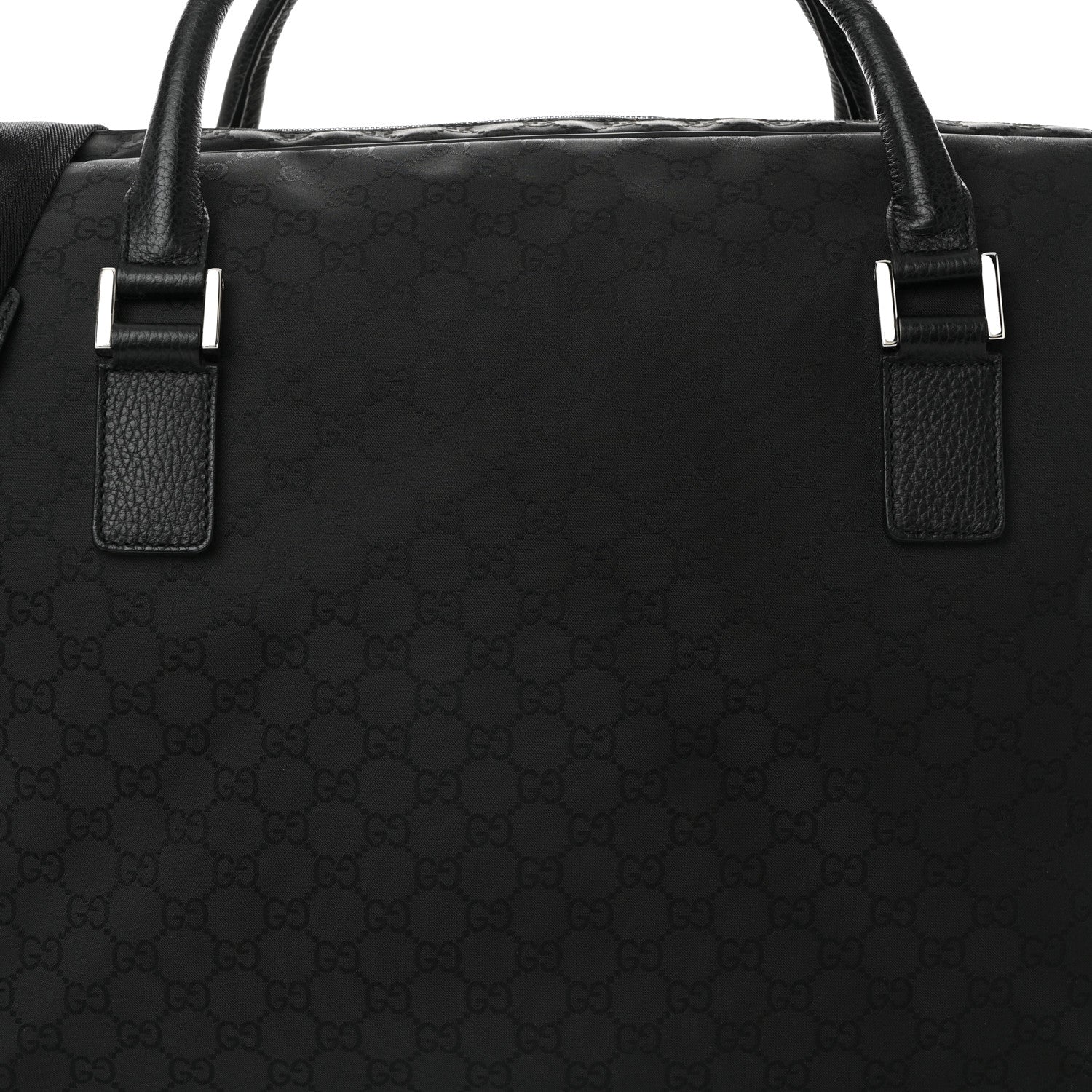 Gucci Nylon Monogram Large Duffle Bag Black 8 of 10