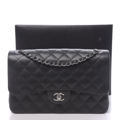 Chanel Caviar Quilted Jumbo Double Flap Black 11 of 11