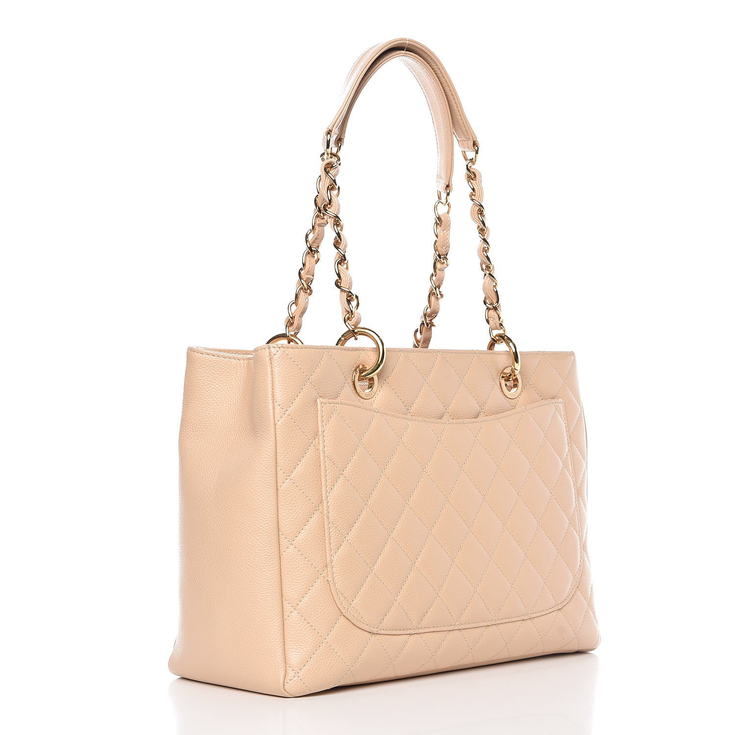 Chanel Caviar Quilted Grand Shopping Tote GST Beige Clair 3 of 15