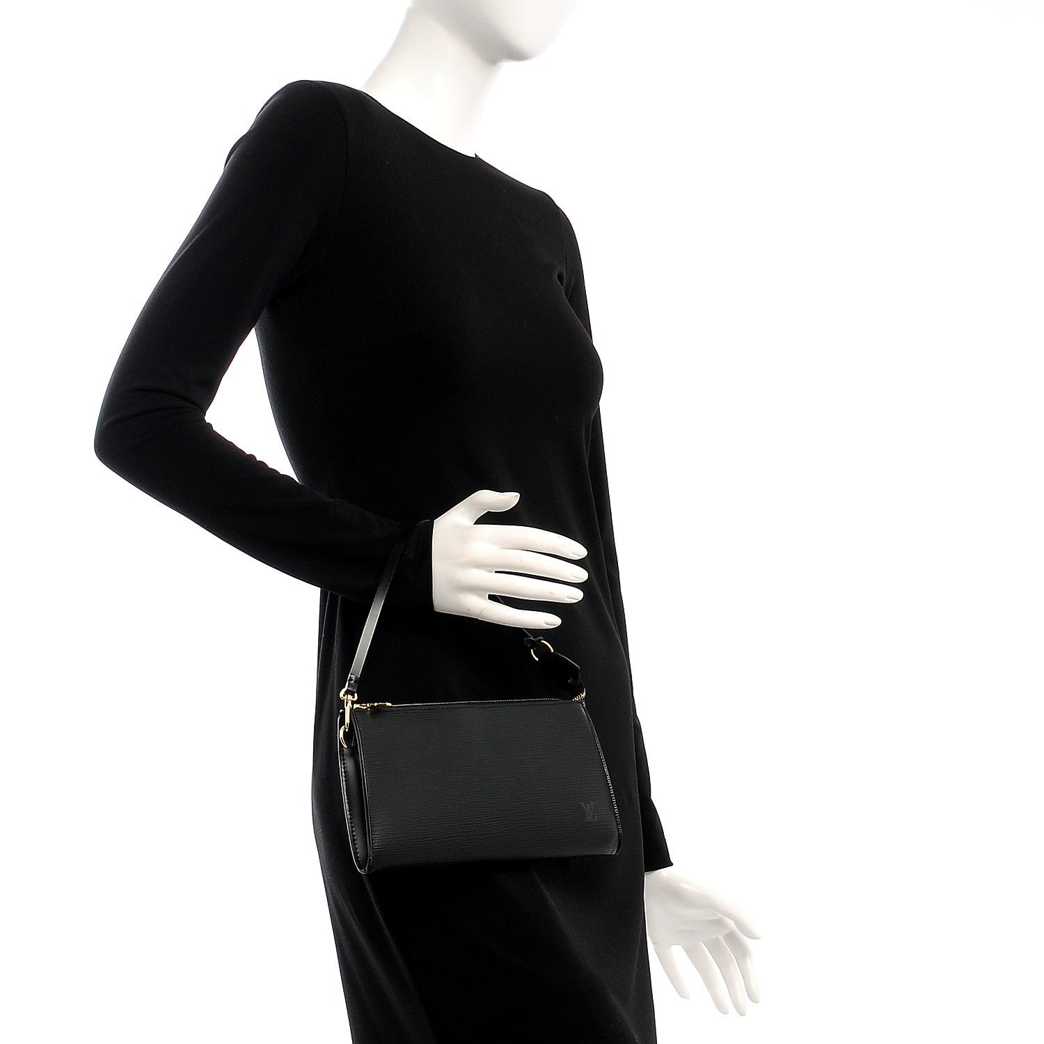 Louis Vuitton Epi Pochette Accessories 24 Black 2 of 7