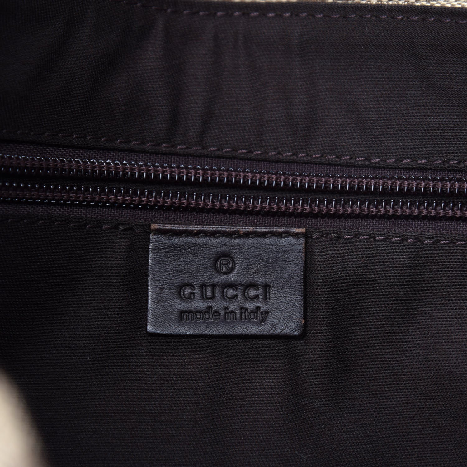 Gucci Monogram Small Double Buckle Flap Messenger Bag Beige Dark Brown 11 of 13