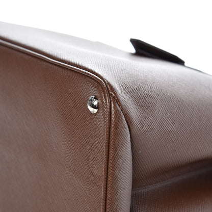 Prada Saffiano Cuir Twin Tote Cocoa 9 of 11