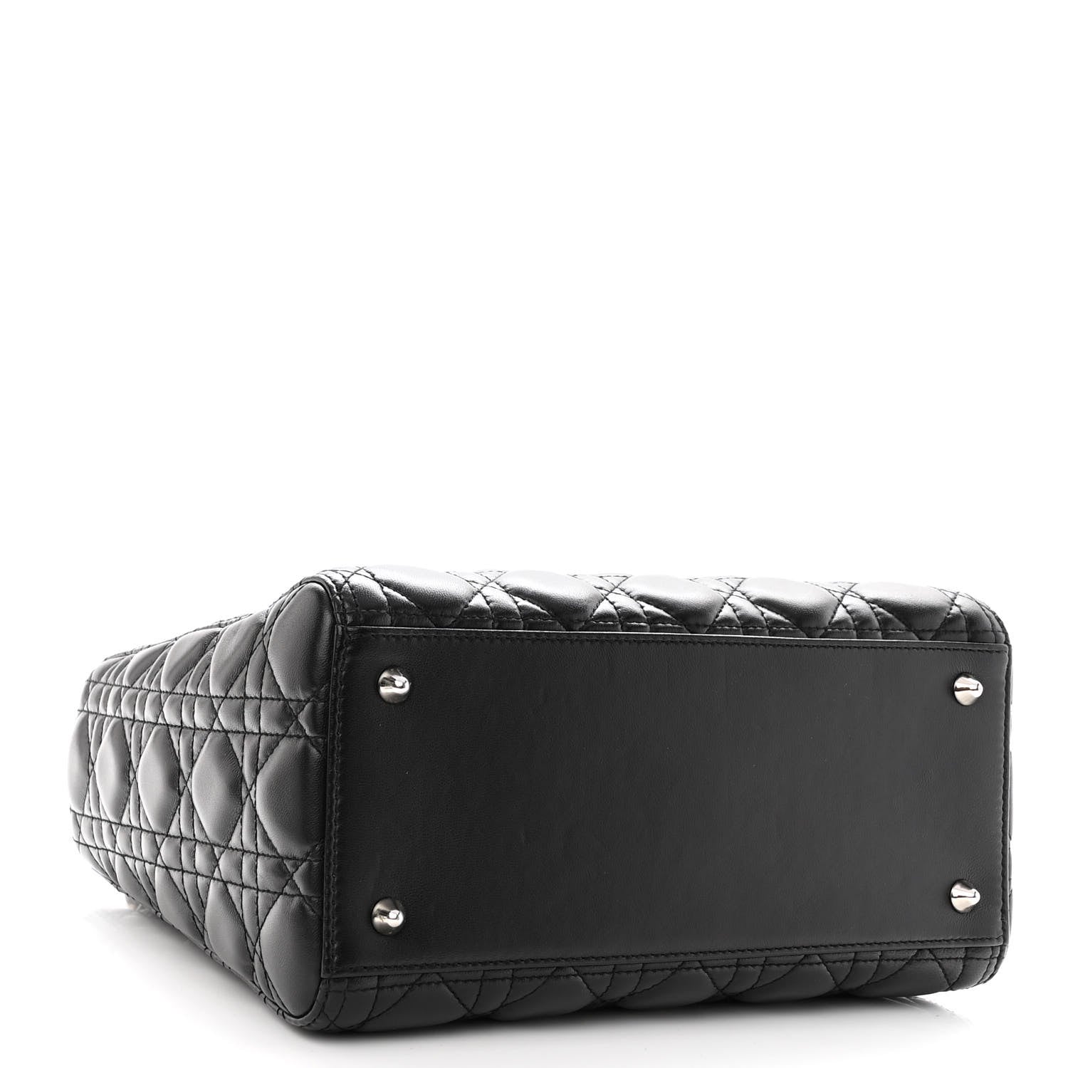 Christian Dior Lambskin Cannage Medium Lady Dior Black 3 of 8