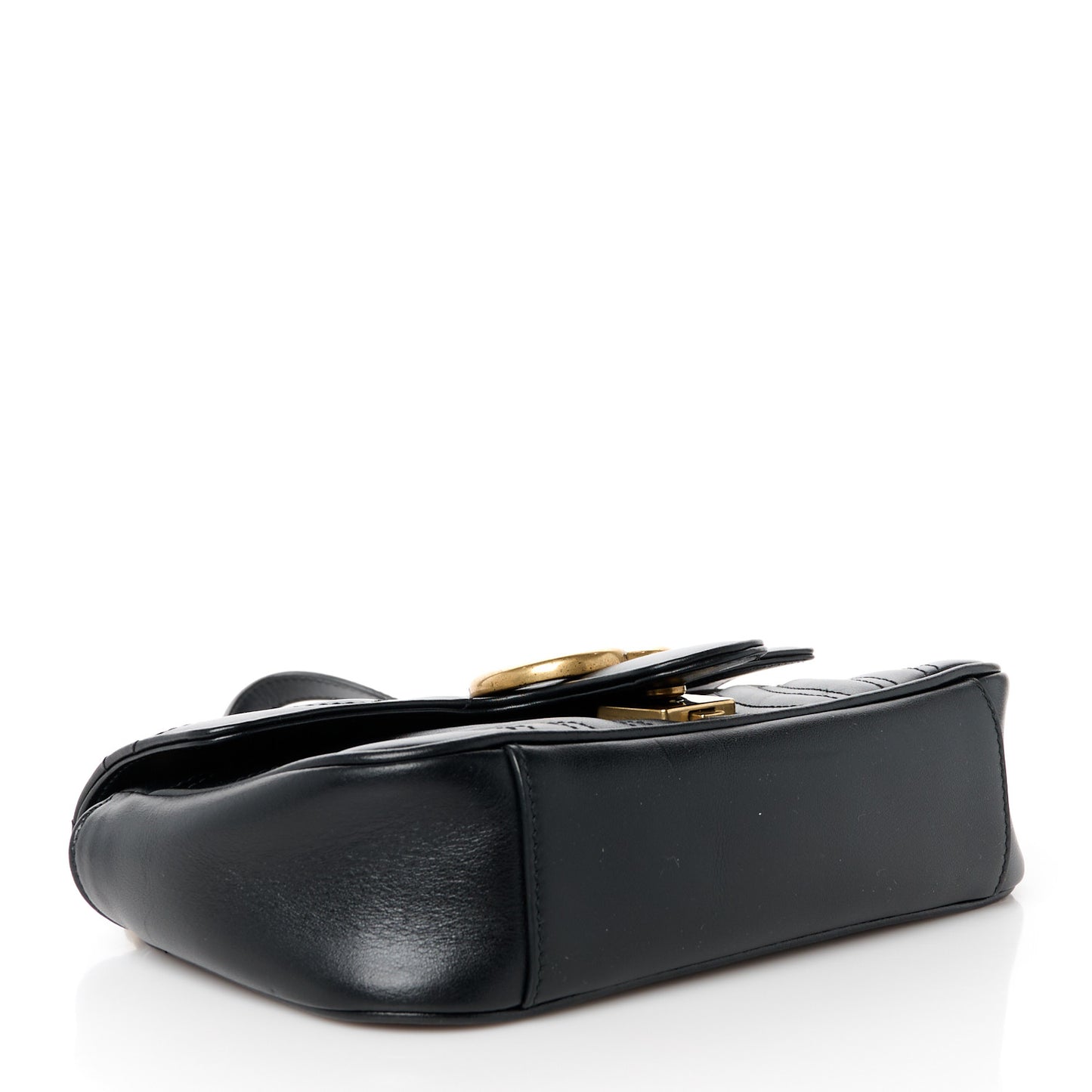 Calfskin Matelasse Mini GG Marmont Shoulder Bag Black
