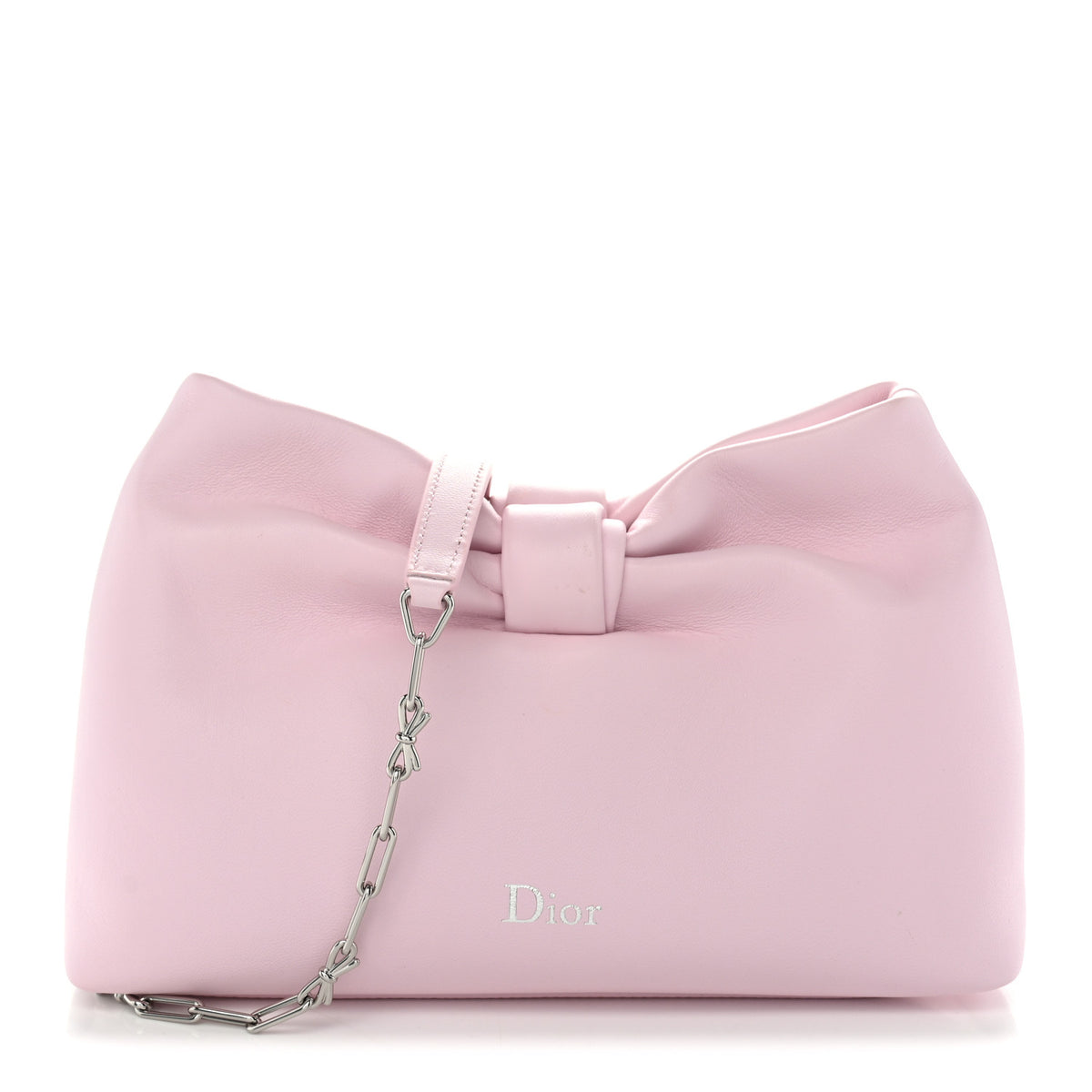 Christian Dior Lambskin Small Bow Bag Rose Songe 1 of 11