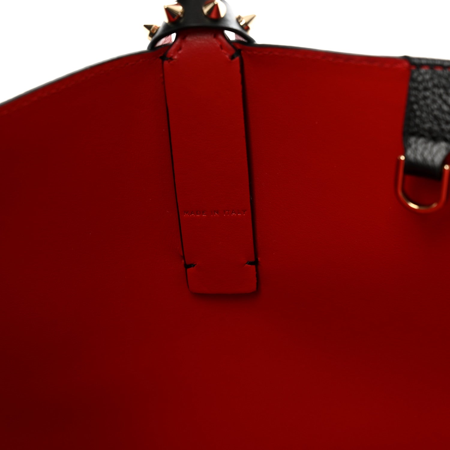 Christian Louboutin Calfskin Degrade Leopard Print Spikes East West Cabata Tote Black Multi 7 of 11