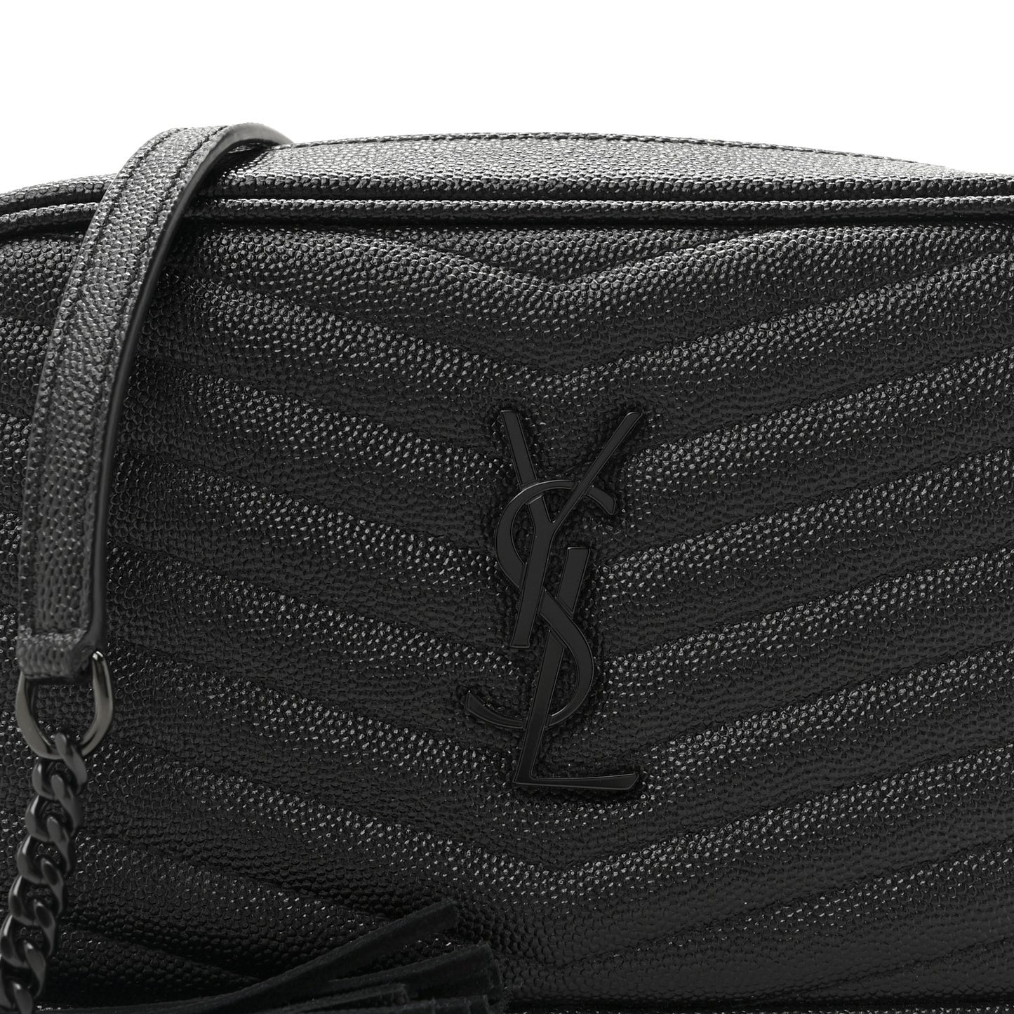 Grain De Poudre Matelasse Monochrome Monogram Mini Lou Camera Bag Black