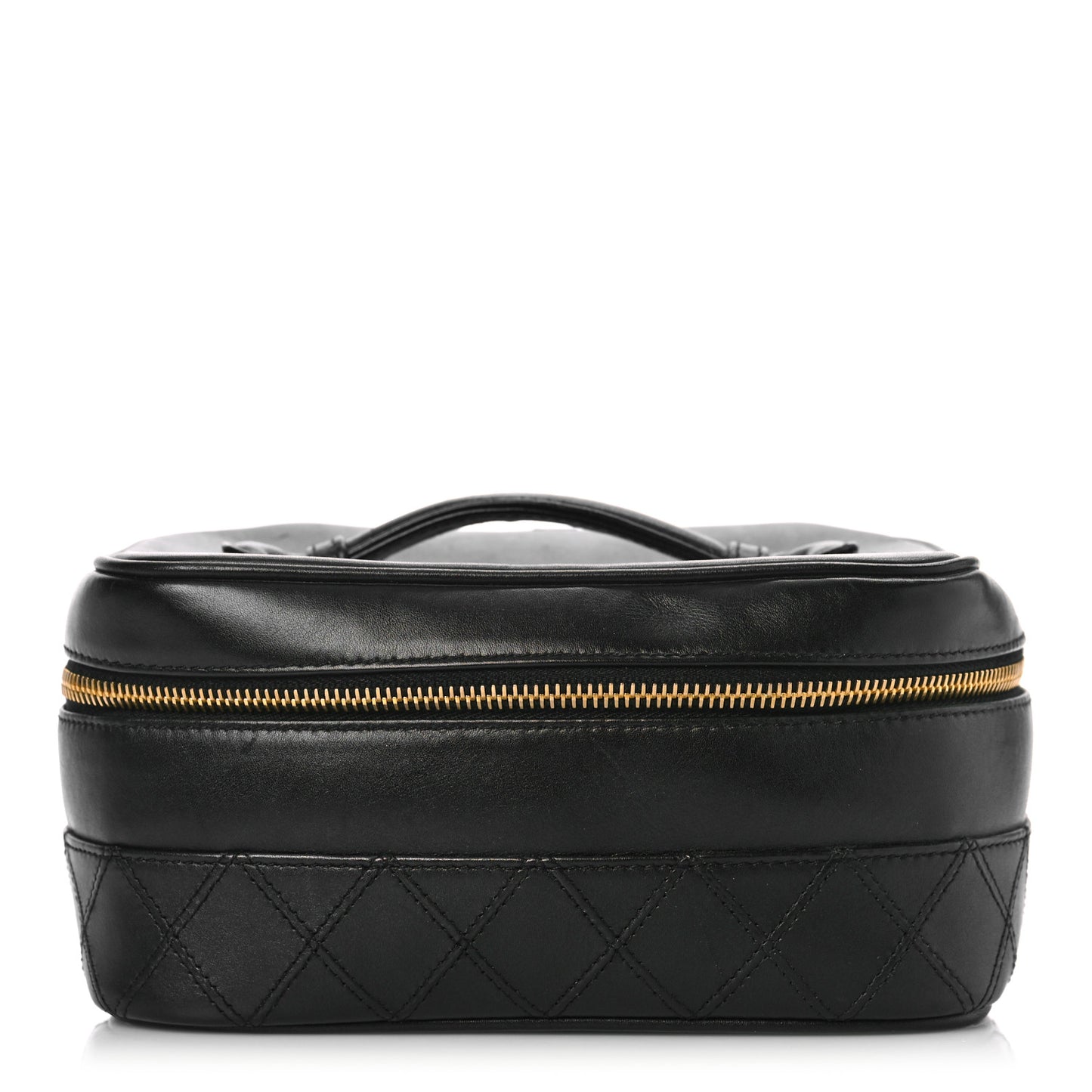 Lambskin Vanity Cosmetic Case Black