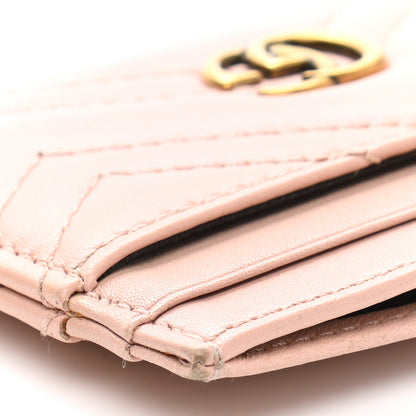Gucci Calfskin Matelasse GG Marmont Card Holder Perfect Pink 10 of 10