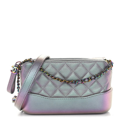 Chanel Iridescent Lambskin Calfskin Quilted Small Gabrielle Clutch With Chain Light Purple 1 of 9