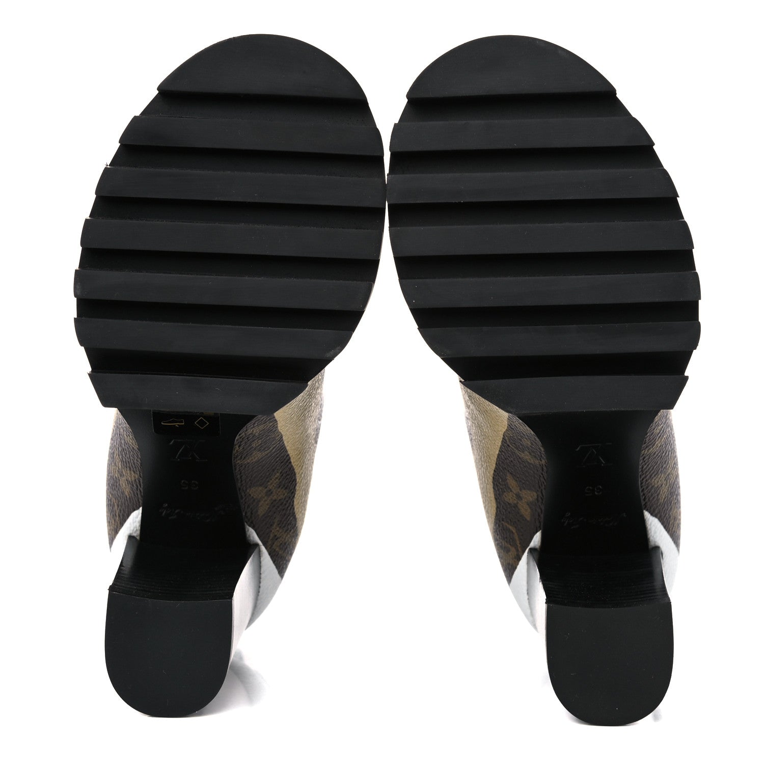 Louis Vuitton X LOL Calfskin Monogram Star Trail Ankle Boots 35 Gold Silver 5 of 9