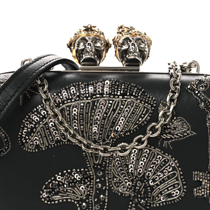 Alexander McQueen Nappa Crystal Embroidered Mushroom Box Clutch Black 8 of 10