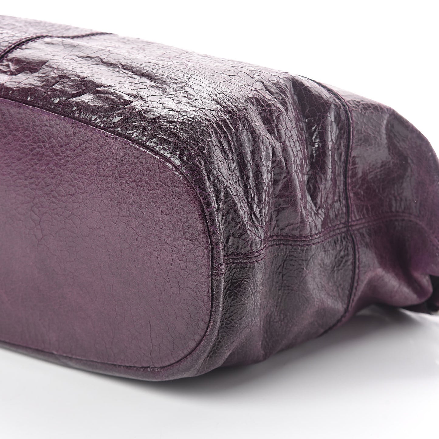 Crackled Calfskin Medium Nightingale Aubergine