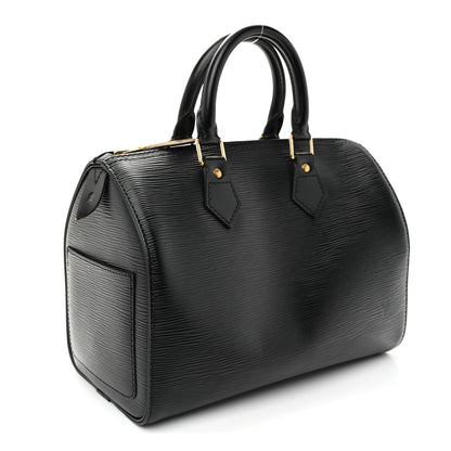 Louis Vuitton Epi Speedy 25 Black 3 of 10