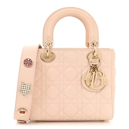 Christian Dior Lambskin Cannage Small Lucky Badges My Lady Dior Pink 1 of 13