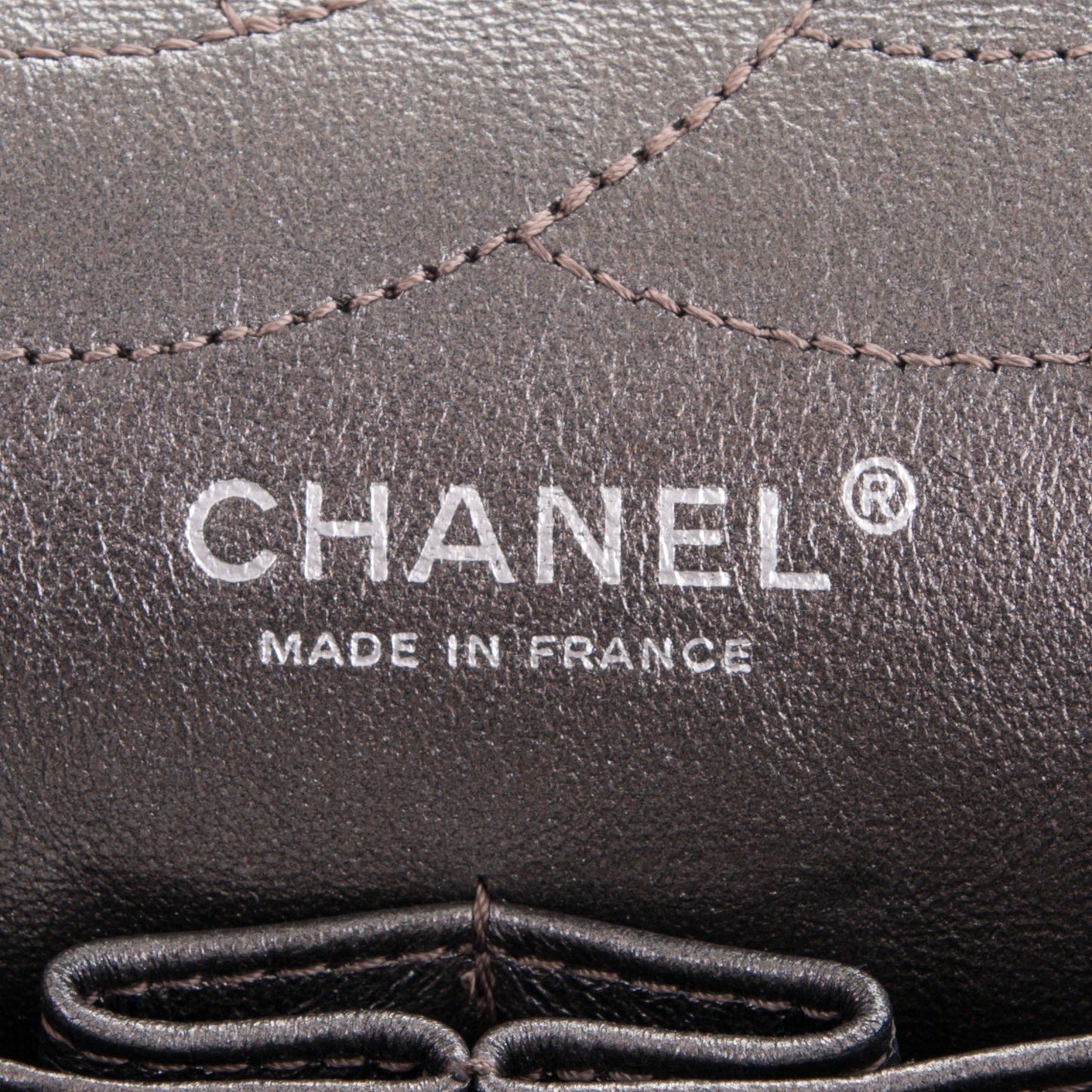Metallic Aged Calfskin Quilted 2.55 Reissue 226 Flap Dark Silver