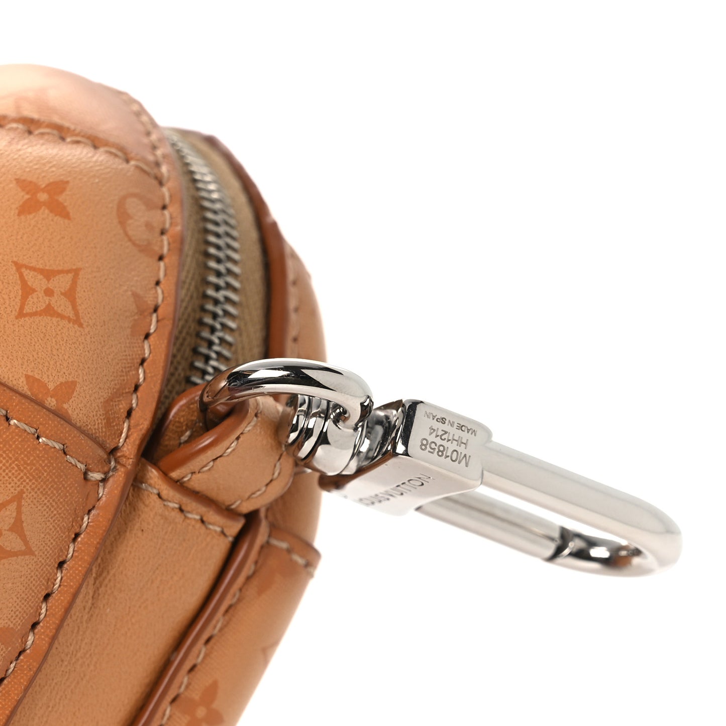 Calfskin Monogram LV Croissant Bag Charm Brown