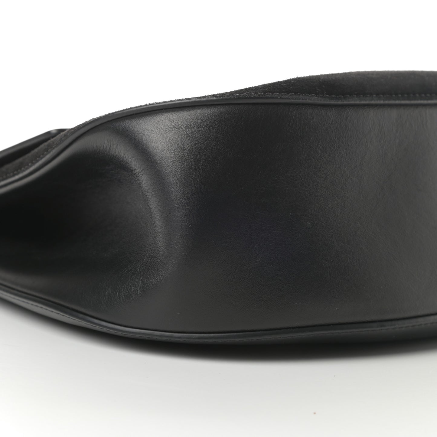Suede Smooth Calfskin Medium Drew Shoulder Bag Black