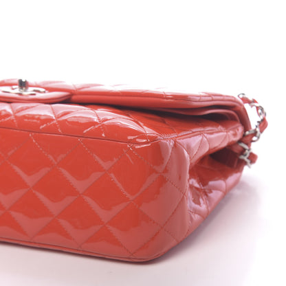 Chanel Patent Quilted Jumbo Double Flap Red 9 of 10