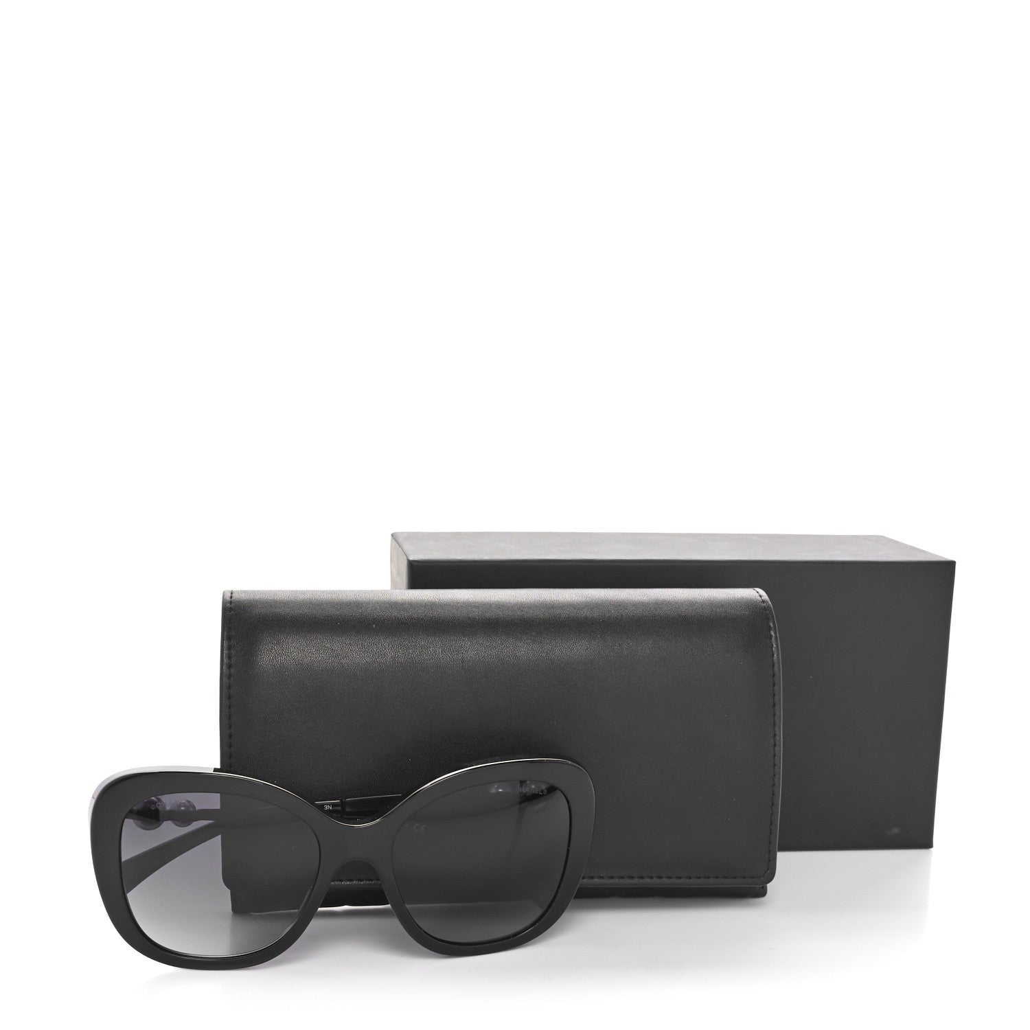 Chanel Acetate Butterfly Winter Pearl Sunglasses 5339-H Black 7 of 7