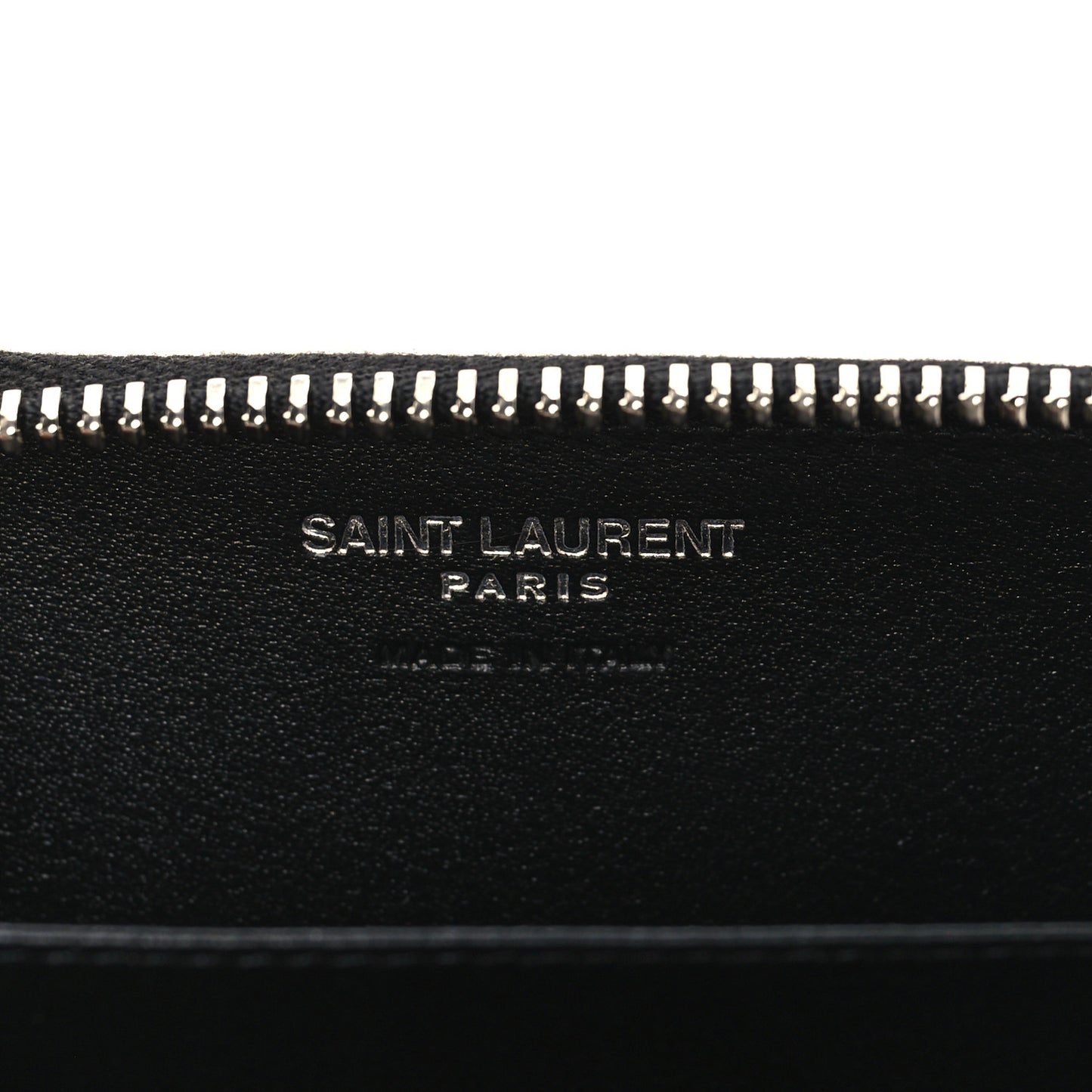 Calfskin Compact Zip Coin Purse Black