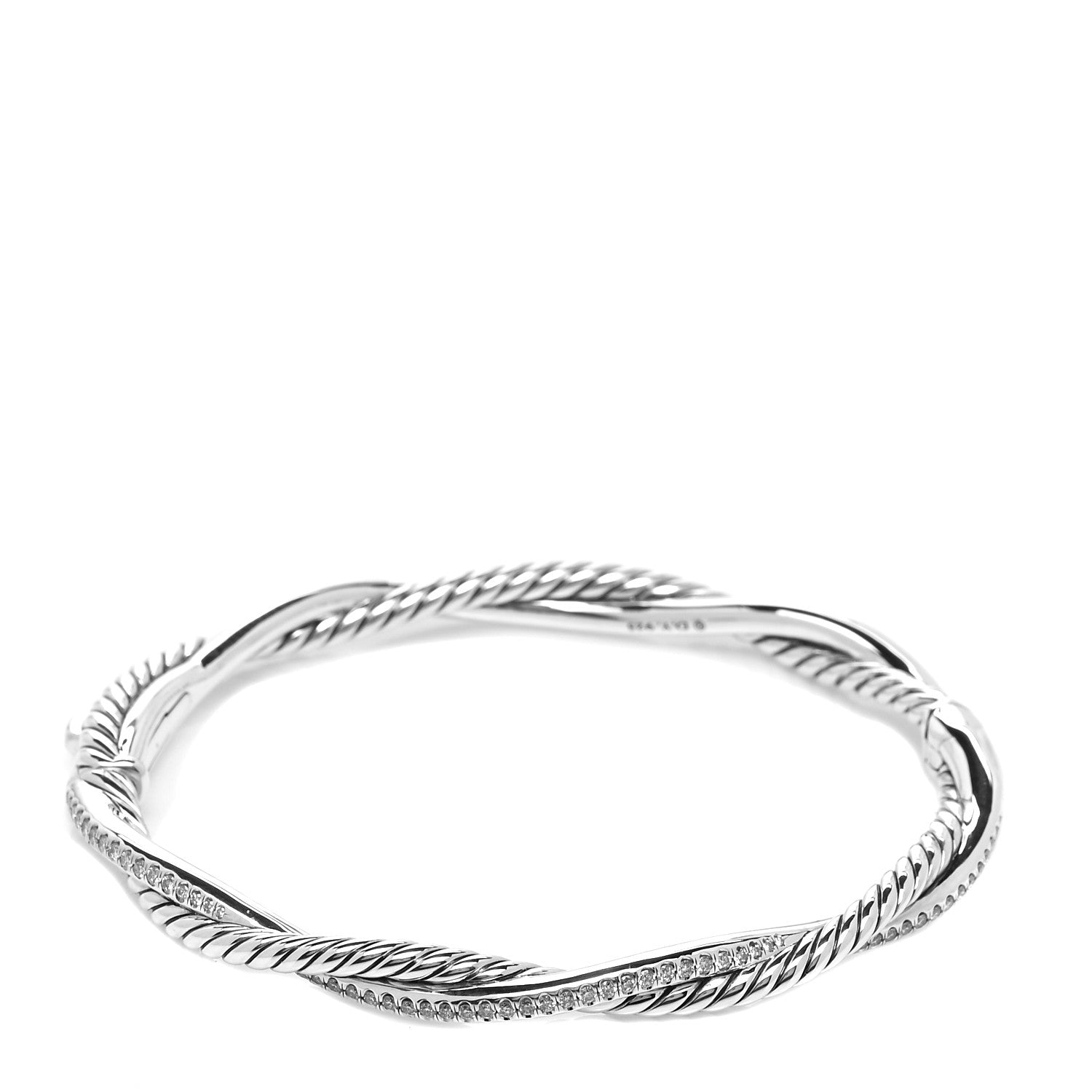David Yurman Sterling Silver Diamond Infinity Bracelet 2 of 8