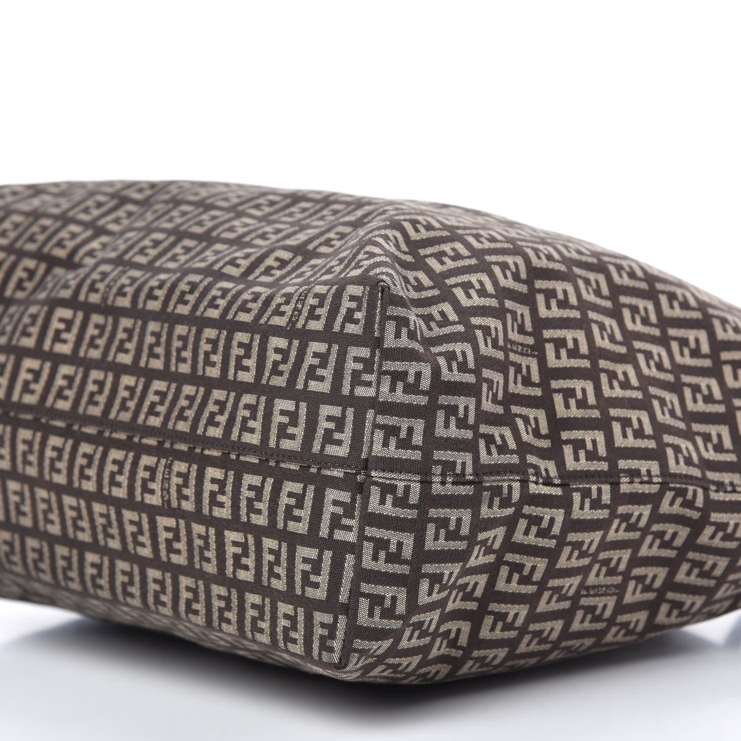 Fendi Zucchino Vitello Roll Tote Testa di Moro Beige 7 of 10