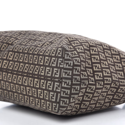 Fendi Zucchino Vitello Roll Tote Testa di Moro Beige 7 of 10