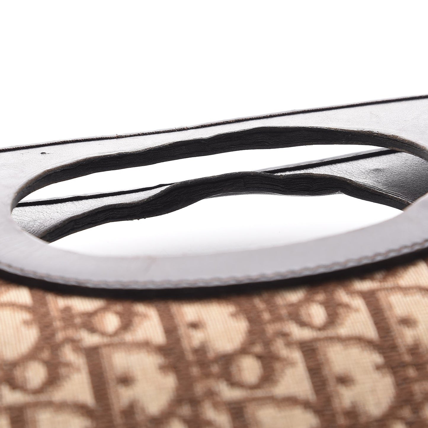 Monogram Fold Over Clutch Brown
