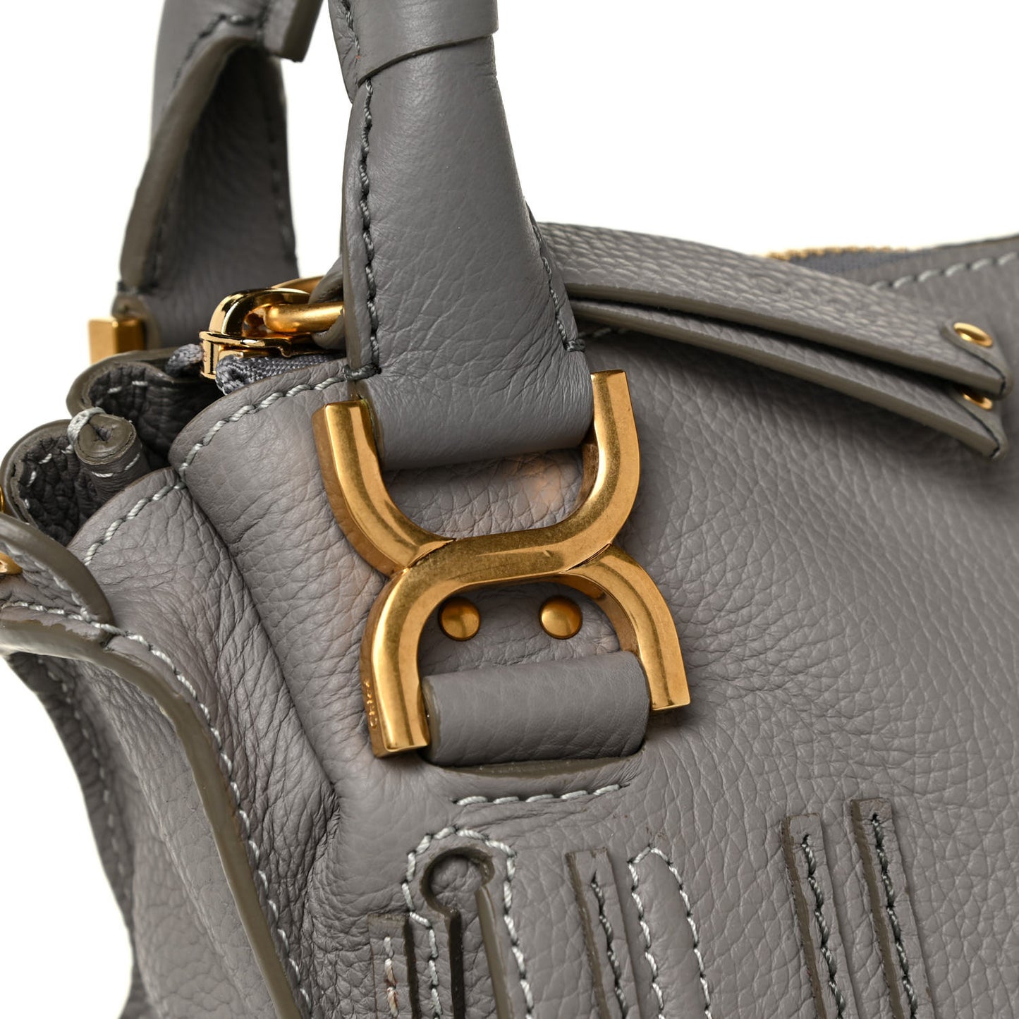 Calfskin Medium Marcie Satchel Cashmere Grey