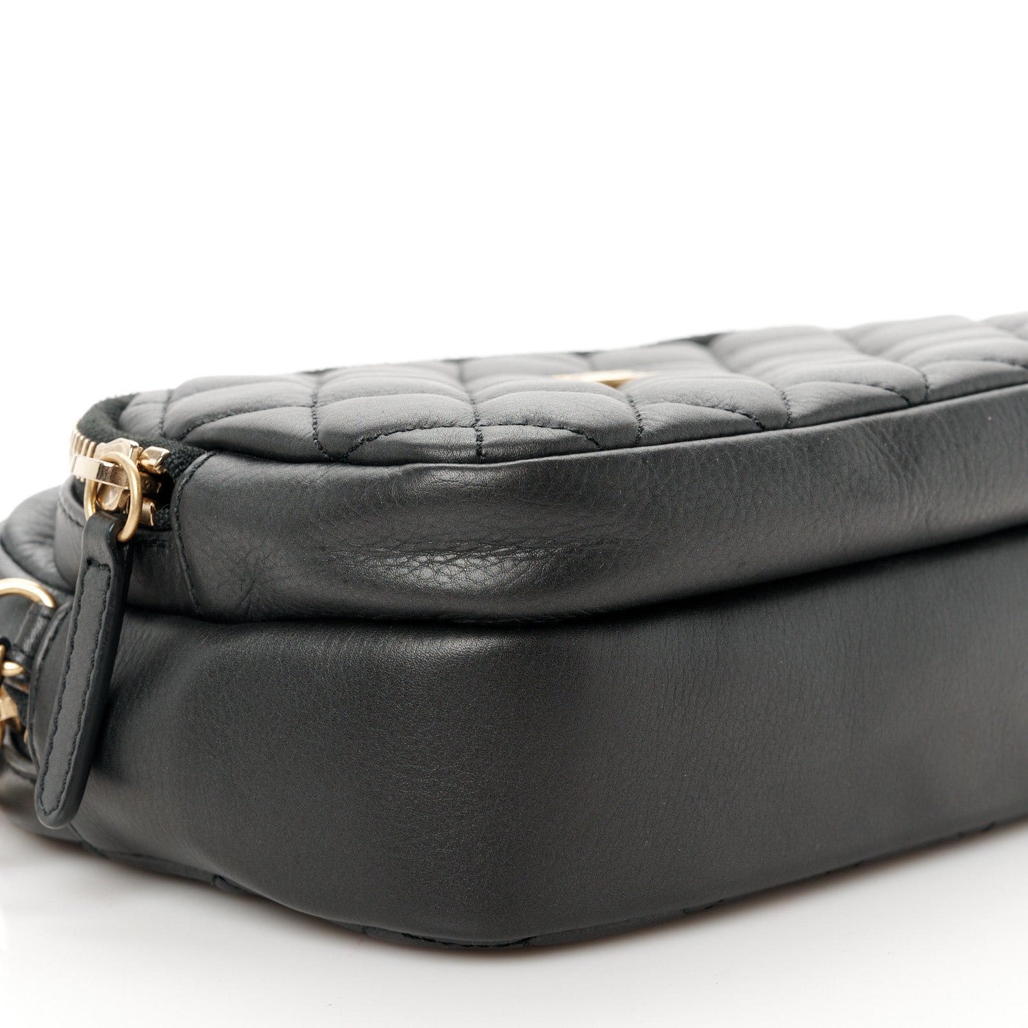 Chanel Calfskin Quilted Day Trips Camera Case Black 9 of 10